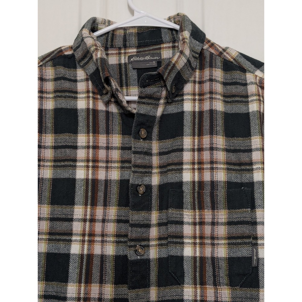 Eddie Bauer Men Plaid Flannel Button Down Shirt Long Sleeve Casual Outdoor M - Picture 2 of 8
